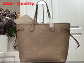 Louis Vuitton Neverfull MM Turtledove Monogram Empreinte Leather M45686 Replica