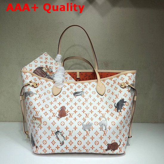 Louis Vuitton Neverfull MM White Transformed Monogram Canvas M44459 Replica