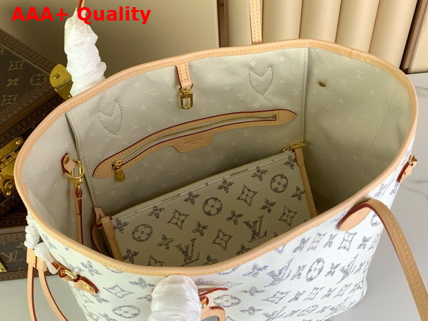 Louis Vuitton Neverfull MM in Multicolor Beige Monogram Jacquard Fabric M24905 Replica