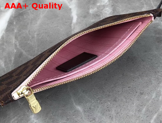 Louis Vuitton Neverfull PM Damier Ebene Canvas with Pink Interior Replica