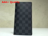 Louis Vuitton New Brazza Wallet Damier Graphite Canvas Replica