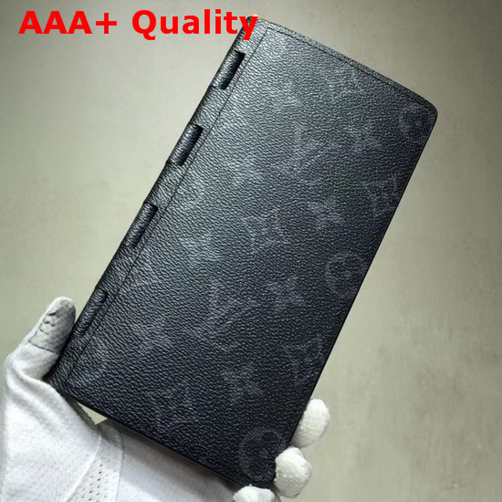 Louis Vuitton New Brazza Wallet Monogram Eclipse Canvas Replica