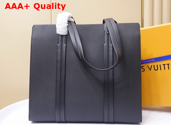 Louis Vuitton New LV Aerogram Tote in Black Grained Calf Leather M57308 Replica