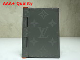 Louis Vuitton New Pocket Organizer Monogram Titanium Canvas Replica
