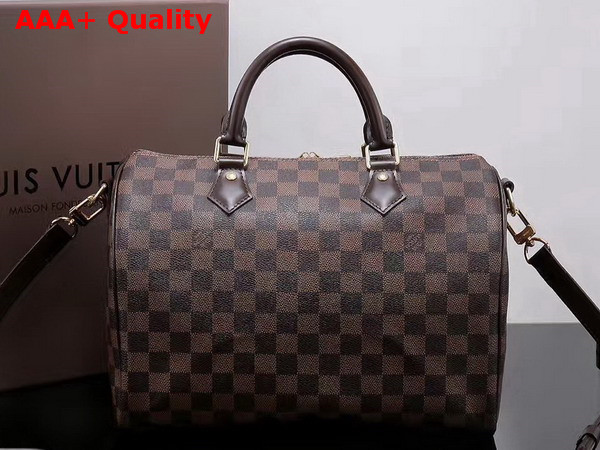 Louis Vuitton New Speedy Bandouliere 30 Damier Ebene Canvas Replica