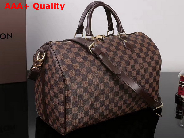 Louis Vuitton New Speedy Bandouliere 35 Damier Ebene Canvas Replica