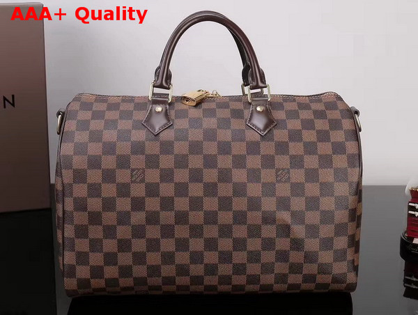 Louis Vuitton New Speedy Bandouliere 35 Damier Ebene Canvas Replica