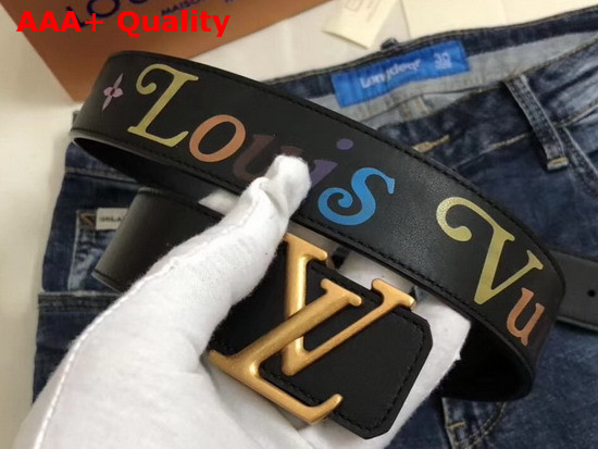 Louis Vuitton New Wave 35mm Belt Black M0078U Replica