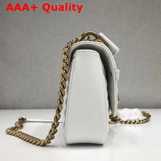 Louis Vuitton New Wave Chain Bag MM White Smooth Calf Leather Replica