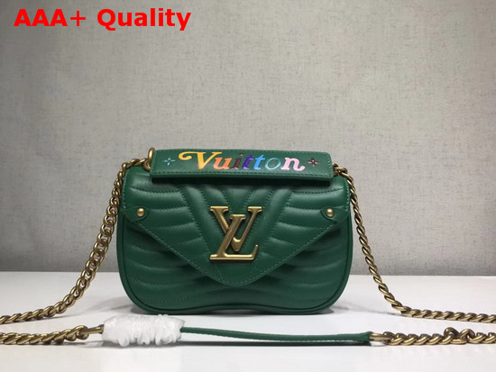 Louis Vuitton New Wave Chain Bag PM Green Smooth Calf Leather Replica