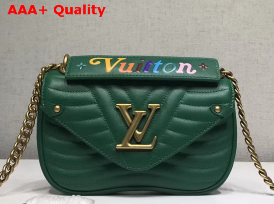Louis Vuitton New Wave Chain Bag PM Green Smooth Calf Leather Replica
