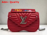 Louis Vuitton New Wave Chain Bag PM Red Smooth Calf Leather Replica