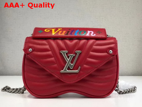 Louis Vuitton New Wave Chain Bag PM Red Smooth Calf Leather Replica