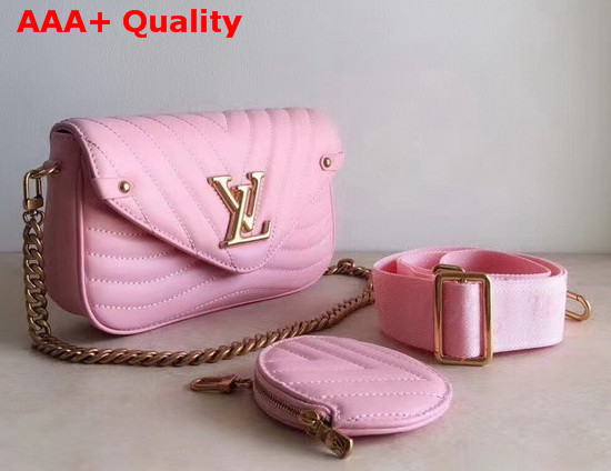 Louis Vuitton New Wave Multi Pochette Accessoires Pink Smooth Calf Leather Replica