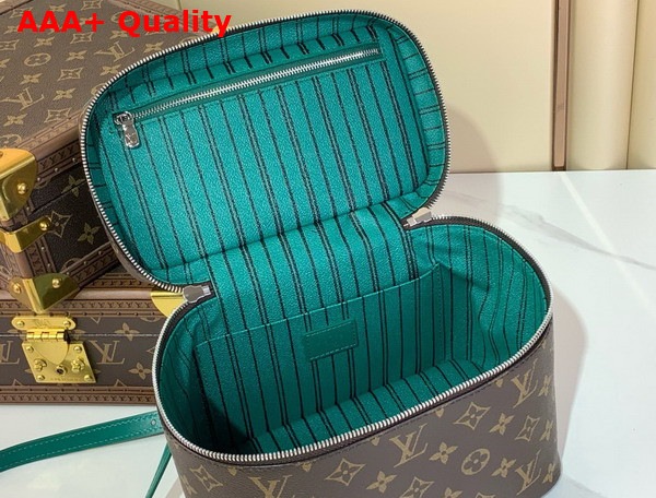 Louis Vuitton Nice BB Vanity Case Borneo Green Monogram Macassar Coated Canvas M12667 Replica