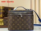 Louis Vuitton Nice BB Vanity Case Indigo Blue Monogram Macassar Coated Canvas M12668 Replica