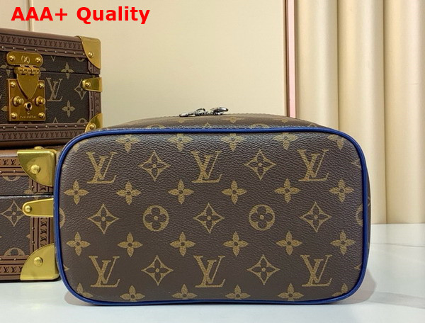 Louis Vuitton Nice BB Vanity Case Indigo Blue Monogram Macassar Coated Canvas M12668 Replica