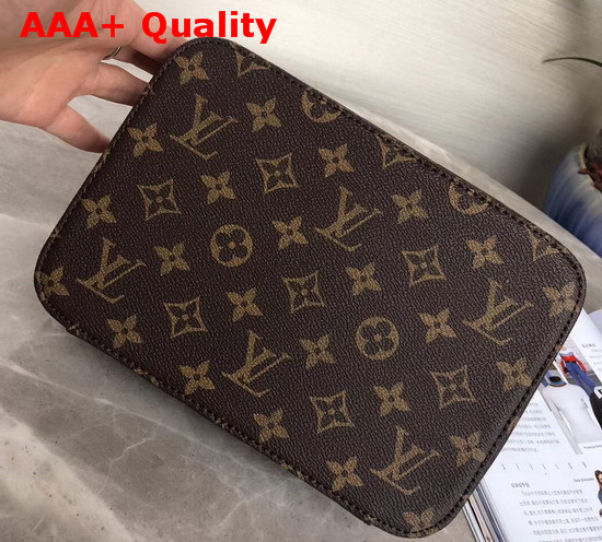 Louis Vuitton Nice Jewelry Case in Monogram Coated Canvas with Burgundy Microfiber Lining Replica