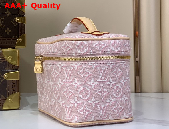 Louis Vuitton Nice Mini Rose Ruban Pink Monogram Embleme Cotton Canvas M29667 Replica