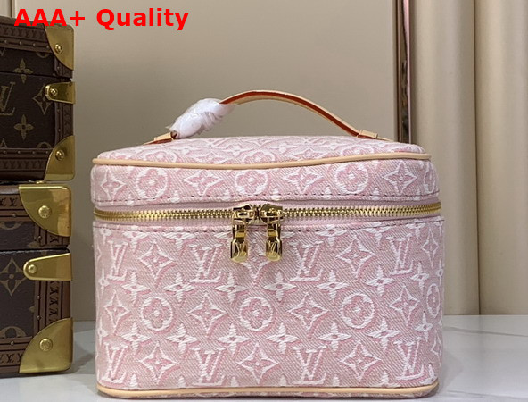 Louis Vuitton Nice Mini Rose Ruban Pink Monogram Embleme Cotton Canvas M29667 Replica