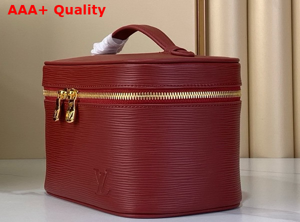 Louis Vuitton Nice Mini Vanity Case in Monogram Red Epi Grained Leather Replica