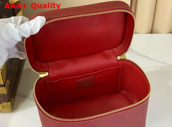Louis Vuitton Nice Mini Vanity Case in Monogram Red Epi Grained Leather Replica