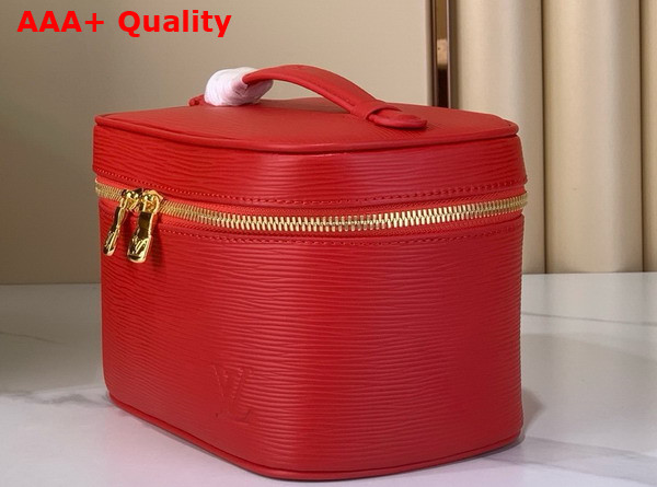 Louis Vuitton Nice Mini Vanity Case in Rouge Louis Red Epi Grained Leather M15191 Replica