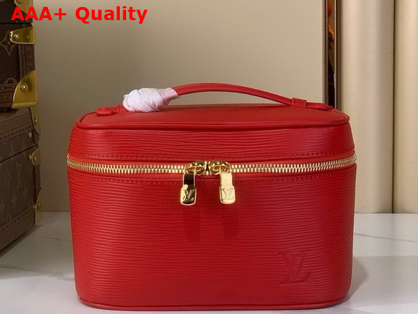 Louis Vuitton Nice Mini Vanity Case in Rouge Louis Red Epi Grained Leather M15191 Replica