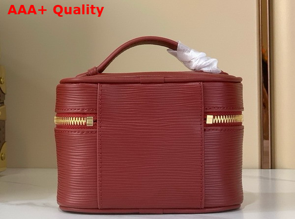 Louis Vuitton Nice Nano Bag in Monogram Rouge Epi Leather Replica