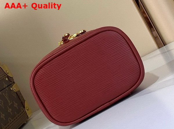 Louis Vuitton Nice Nano Bag in Monogram Rouge Epi Leather Replica