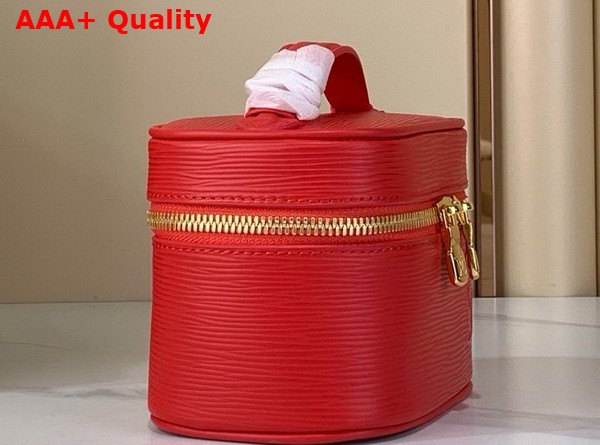 Louis Vuitton Nice Nano Bag in Rouge Louis Red Epi Leather Replica