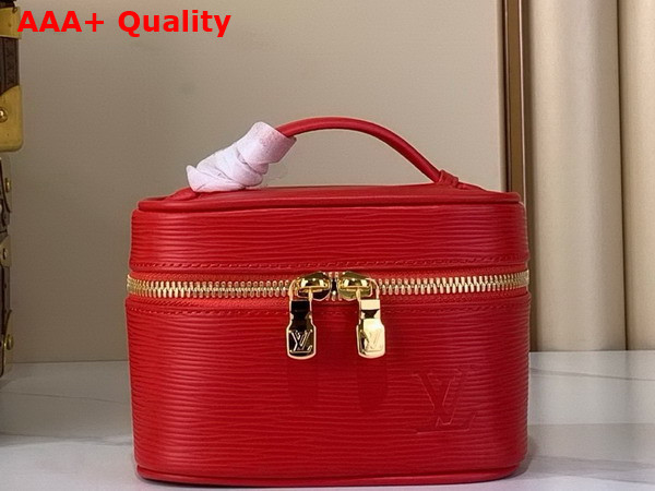Louis Vuitton Nice Nano Bag in Rouge Louis Red Epi Leather Replica