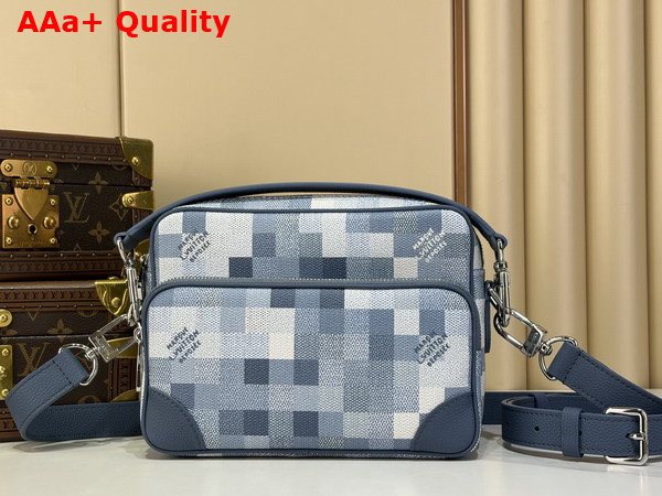 Louis Vuitton Nil Bag in Denim Blue Damoflage Coated Canvas Replica