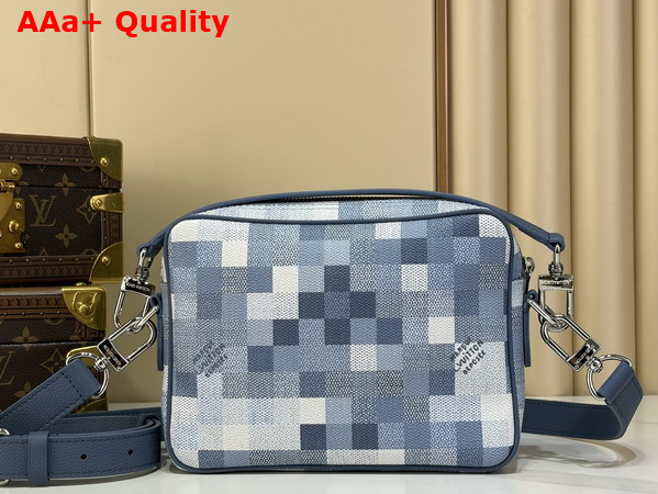 Louis Vuitton Nil Bag in Denim Blue Damoflage Coated Canvas Replica