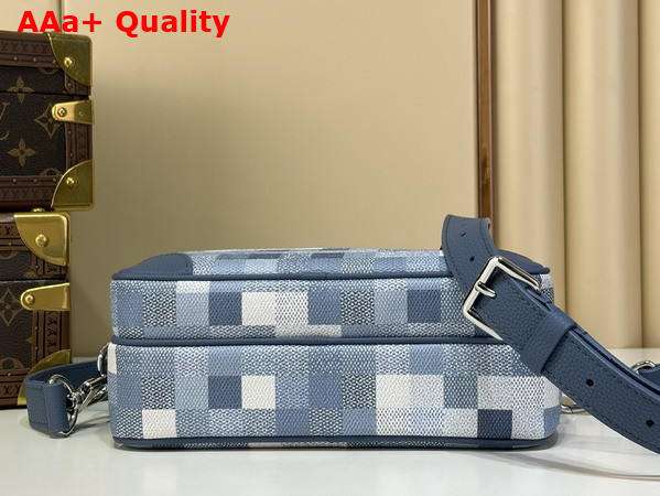 Louis Vuitton Nil Bag in Denim Blue Damoflage Coated Canvas Replica