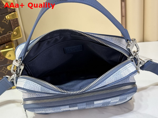 Louis Vuitton Nil Bag in Denim Blue Damoflage Coated Canvas Replica
