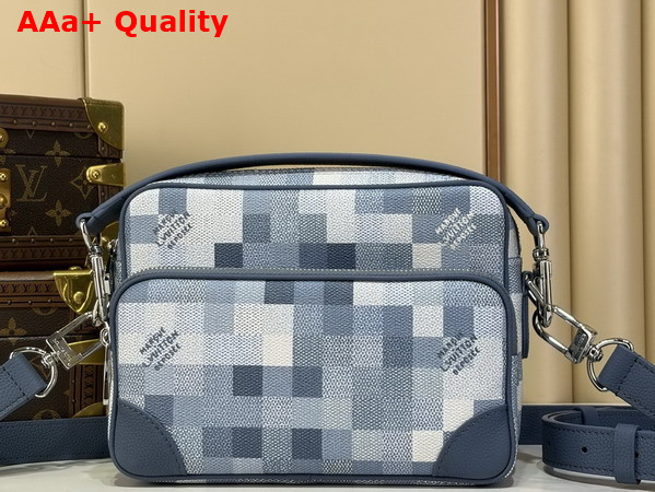 Louis Vuitton Nil Bag in Denim Blue Damoflage Coated Canvas Replica