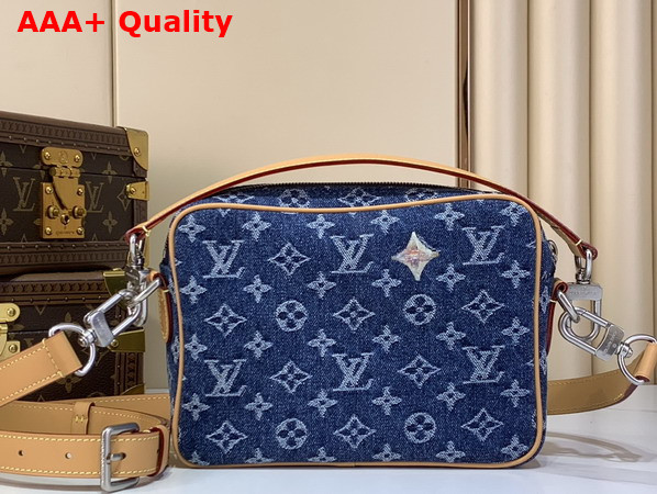 Louis Vuitton Nil Cross Body Bag in Blue Monogram Flowers Denim M27553 Replica