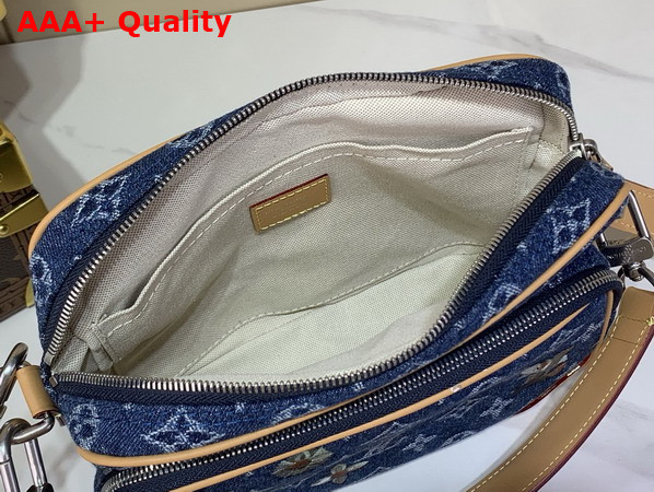 Louis Vuitton Nil Cross Body Bag in Blue Monogram Flowers Denim M27553 Replica