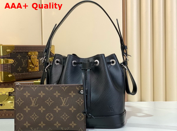 Louis Vuitton Noe BB Bucket Bag in Black Epi Grained Calf Leather M12847 Replica