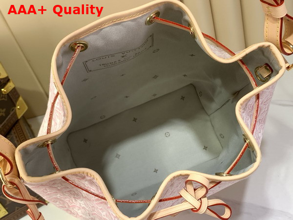 Louis Vuitton Noe Handbag in Monogram Embleme Rose Ruban Jacquard Textile M28714 Replica