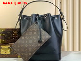 Louis Vuitton Noe MM Bucket Bag in Black Epi Grained Calf Leather Replica