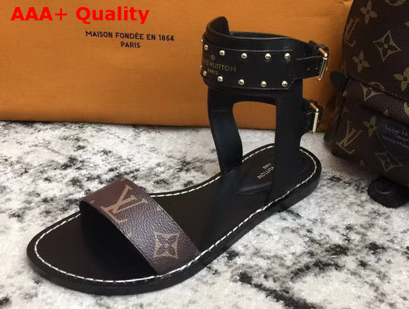 Louis Vuitton Nomad Sandal Plain Calf Leather and Patent Monogram Canvas 1A3MLF Replica