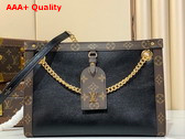 Louis Vuitton Nova PM in Black Calfskin Leather with Monogram Canvas Trim M13140 Replica