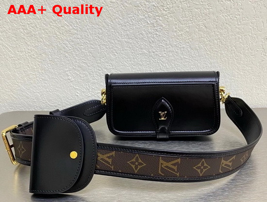 Louis Vuitton Officier Pouch in Black Cowhide Leather M69841 Replica