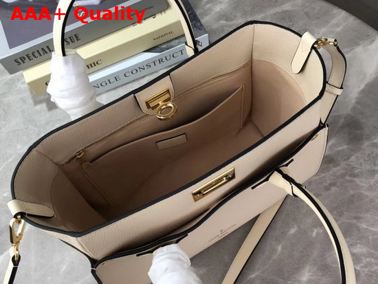 Louis Vuitton On My Side Greige Beige Twist Calfskin and Monogram Tufting on Nappa Softy Leather M55802 Replica