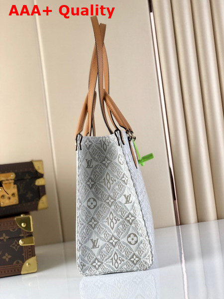 Louis Vuitton OnTheGo MM Tote Bag Ecru Caramel Since 1854 Jacquard Textile M59614 Replica