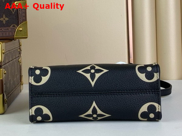 Louis Vuitton Onthego BB Black Beige Bicolor Monogram Empreinte Leather Replica