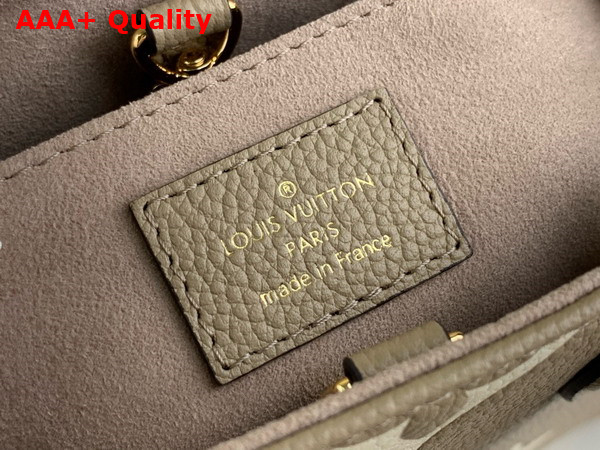 Louis Vuitton Onthego BB Dove Gray Cream Bicolor Monogram Empreinte Leather M47054 Replica