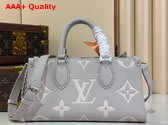 Louis Vuitton Onthego East West Bag Brume Quartz Bicolor Monogram Empreinte Leather M14213 Replica